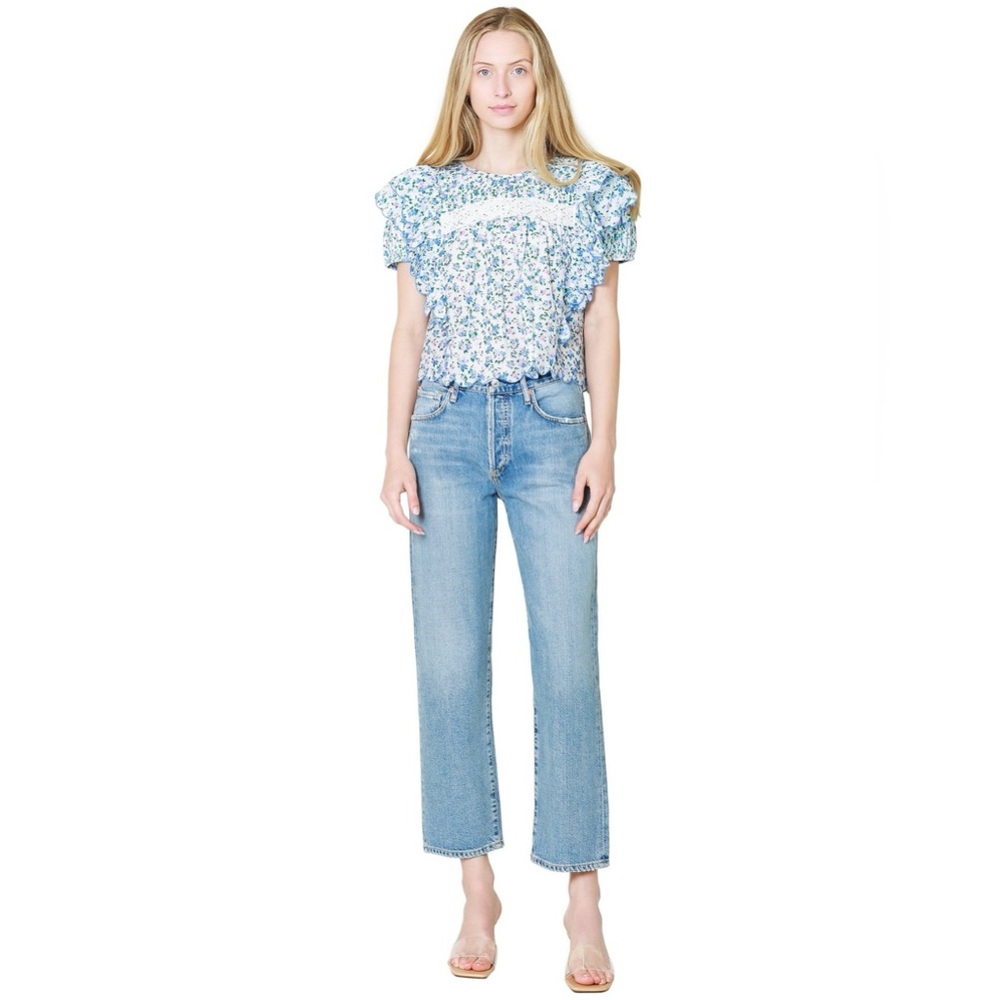 CITIZENS OF HUMANITY
EMERY CROP RELAXED STRAIGHT JEANS - OLD
BLUE - Picture 7 of 14